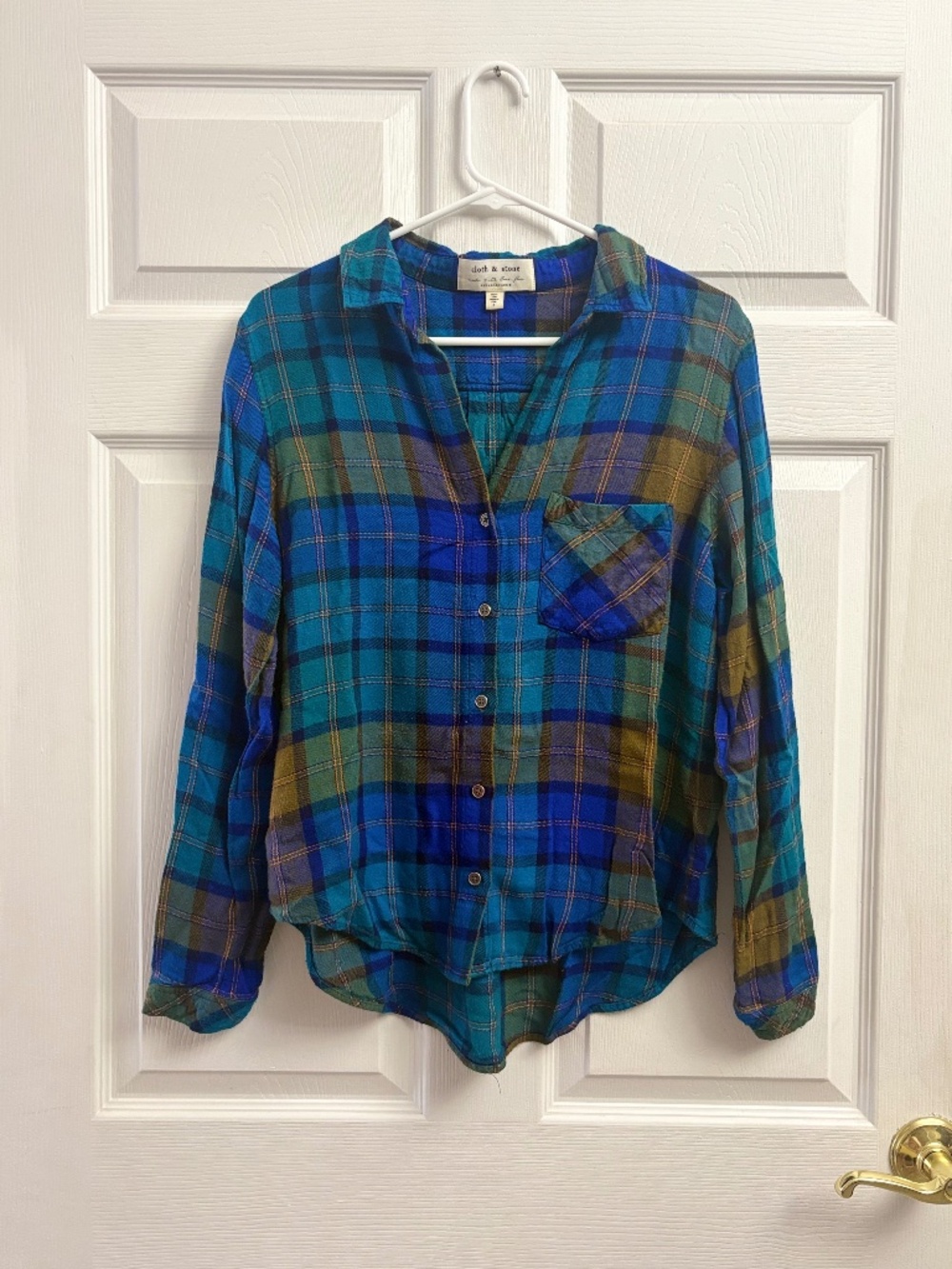 Women's Cloth & Stone Anthropologie Plaid Button Down Shirt